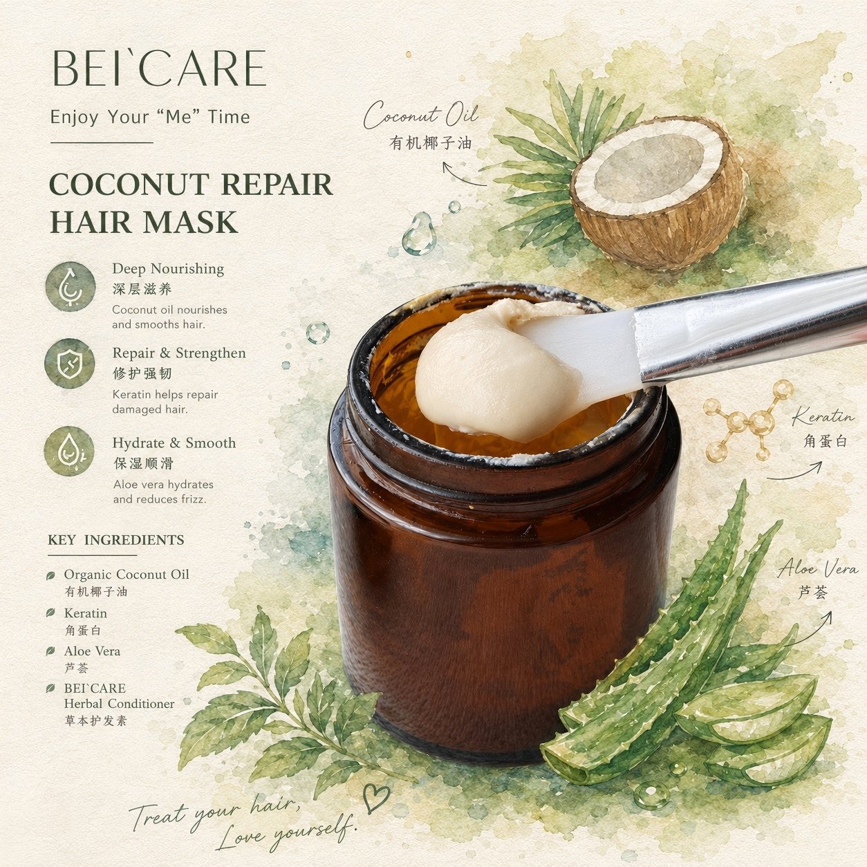 Coconut Keratin Repair Hair Mask